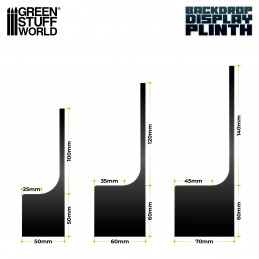 Backdrop Display Plinth 7x7x6cm Black | Backdrop Display Plinths