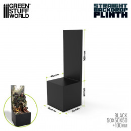 Straight Backdrop Plinths 5x5x5cm Black | Straight Backdrop Plinths