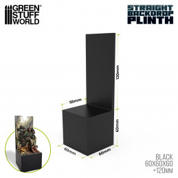 Straight Backdrop Plinths 6x6x6cm Black