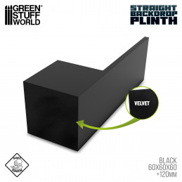 Gerade Backdrop-Sockel 6x6x6cm Schwarz