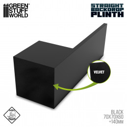 Straight Backdrop Plinths 7x7x6cm Black | Straight Backdrop Plinths