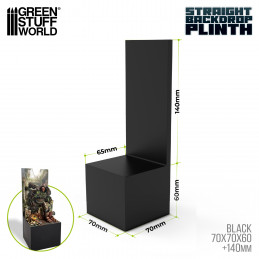 Straight Backdrop Plinths 7x7x6cm Black | Straight Backdrop Plinths