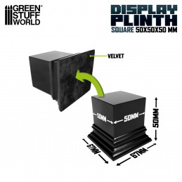 Square Top Display Plinth 5x5 cm - Black
