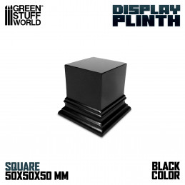Square Top Display Plinth 5x5 cm - Black