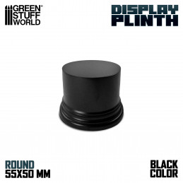 Round Block Plinth 5.5 cm - Black
