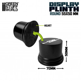 Round Block Plinth 5.5 cm - Black
