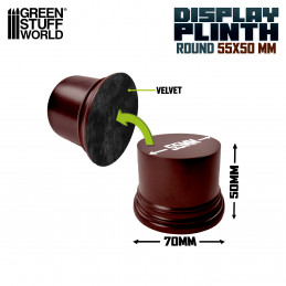 Round Block Plinth 5.5 cm - Hazelnut Brown