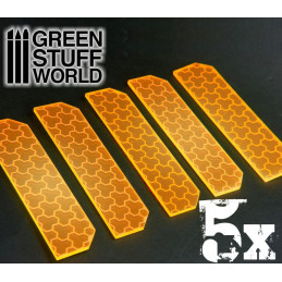 5x Small Energy Walls - Phosphorescent Orange | Laser cut Scenery
