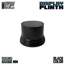 Round Block Plinth 6.5 cm - Black