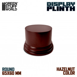 Round Block Plinth 6.5 cm - Hazelnut Brown