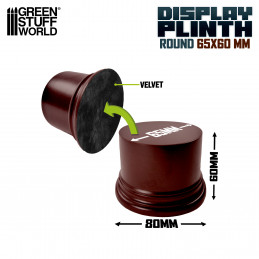 Round Block Plinth 6.5 cm - Hazelnut Brown