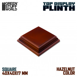 Square Wood display bases 4x4 cm - Hazelnut