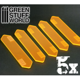 5x Small Energy Walls - Phosphorescent Orange | Laser cut Scenery