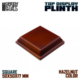 Square Wood display bases 5x5 cm - Hazelnut