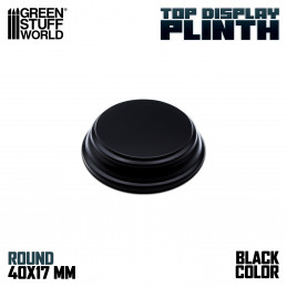 Round Wood display bases 4x4 cm - Black