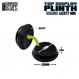 Round Wood display bases 4x4 cm - Black