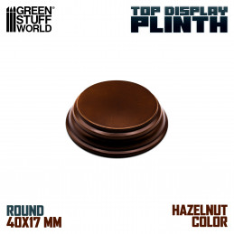 Round Top Display Plinth 4x4 cm - Hazelnut