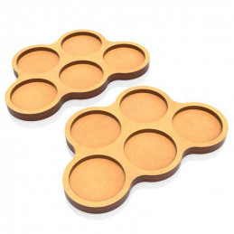 MDF Regimentsbases 28,5mm x5 - Skirmish