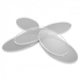 Hollow Plastic Bases -TRANSPARENT - Oval 90x52mm