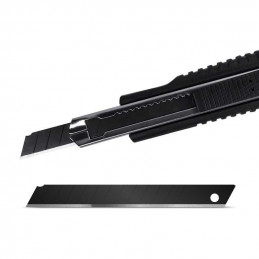Schwarzes Hobby-Messer + 10x schwarze Ersatzklingen