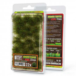 Grass TUFTS XXL - 22mm self-adhesive - DARK GREEN