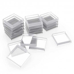 Plastic CLEAR Square Hollow Base 20mm