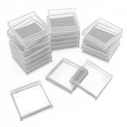Plastic CLEAR Square Hollow Base 25mm