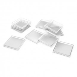 Plastic CLEAR Square Hollow Base 40mm