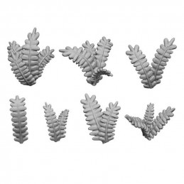 3D printed set - Fern leaves