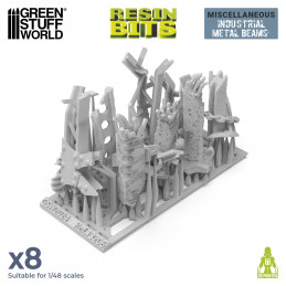 3D printed set - Industrial Metal Beams | Wargames Resin Bits