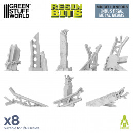 3D printed set - Industrial Metal Beams | Wargames Resin Bits