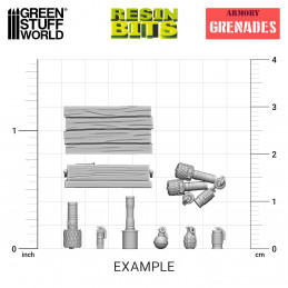3D printed set - Grenades made of resin for miniatures | Warhammer Resin Bits