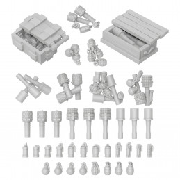 3D printed set - Grenades made of resin for miniatures | Warhammer Resin Bits