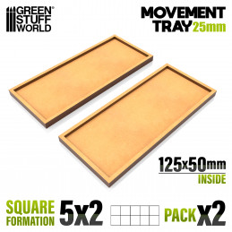 MDF Movement Trays 125x50mm | Old World Movement trays