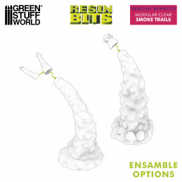 Humos para Jetpacks transparente modular compatible con Warhammer 40k y otros Wargames de escala 1:48