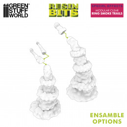 Humos para Jetpacks transparente modular compatible con Warhammer 40k y otros Wargames de escala 1:48