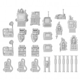 3D printed set - Computer Terminals with Skulls | Warhammer Resin Bits