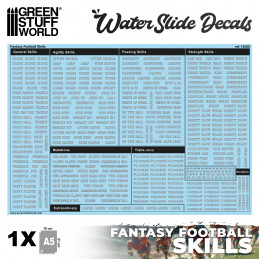 Fantasy Football Skills Decal | Blood Bowl Skills Decal Paper