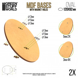 MDF Bases - Oval 92x120mm | Oval MDF Bases