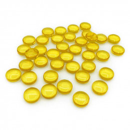 Gemmes en plastique 12mm - Jaune