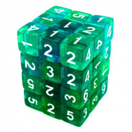 36x D6 12mm Dice - Green-Turquoise