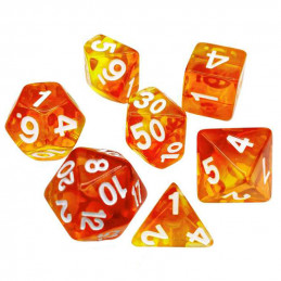 7x Mix 16mm Dice - Orange - Yellow