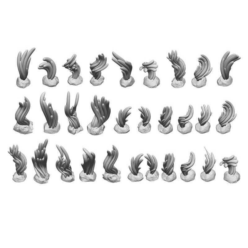 Set stampato in 3D - Alghe marine