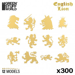 Símbolos León Ingles Micro Runas Fotograbadas