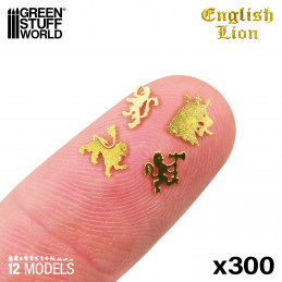 Englischer Löwe Symbole | Photogeätzte Mikrorunen