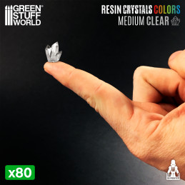 Cristaux de Résine CLAIRS - Moyen | Bits en résine Transparente