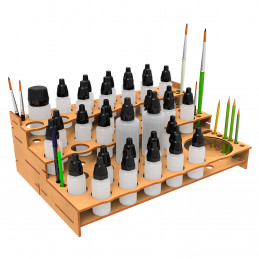 Organizador Modular Pinturas - FRONTAL Organizadores de madera DM