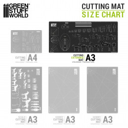 Scale Cutting Mat A3 Extended | Hobby Cutting Mats