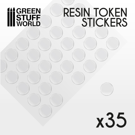35x Resin Token Stickers 25mm - GSW