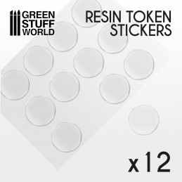 12x Resin Token Stickers 40mm | Resin Token Stickers